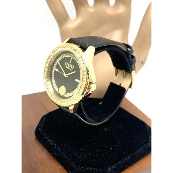 Versus by Versace Women\'s Watch VSPLM2521 Black Dial Gold Case Leather Band 40mm main image 13